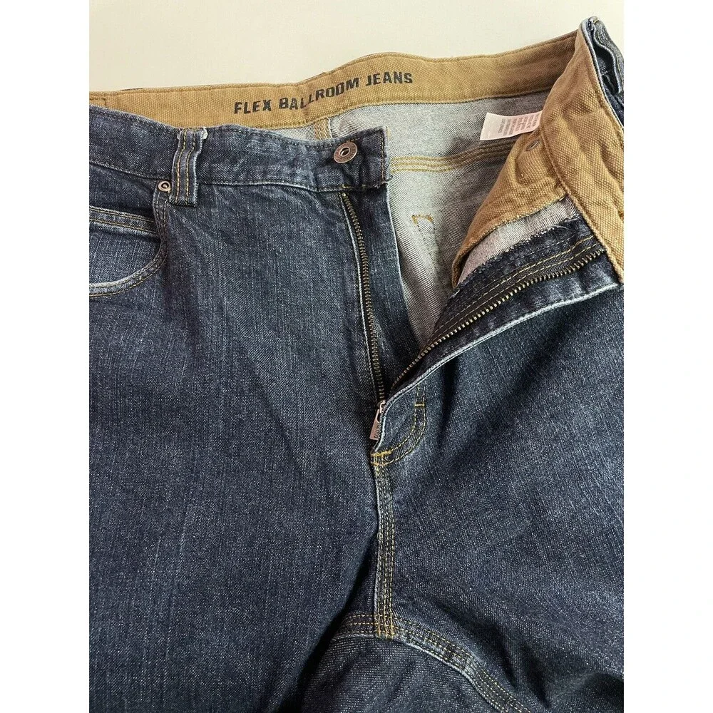 Duluth Flex Ballroom Men's Size 38x30 Heavy Duty Work Standard Fit Canvas Jeans